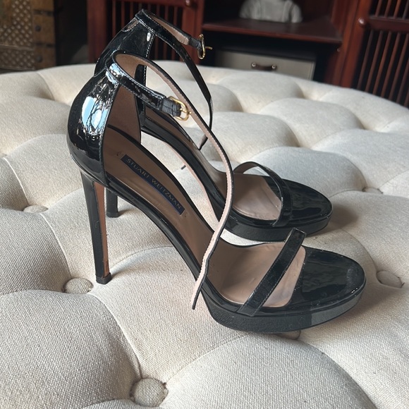 Stuart Weitzman Platform Nudist Disco Black Patent - Picture 2 of 4